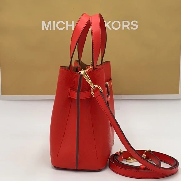 MICHAEL KORS EMILIA SMALL SATCHEL DARK SANGRIA - Picture 6 of 15
